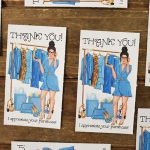 Thank You Cards 50 Girl Boss Shopaholic Poshaholic